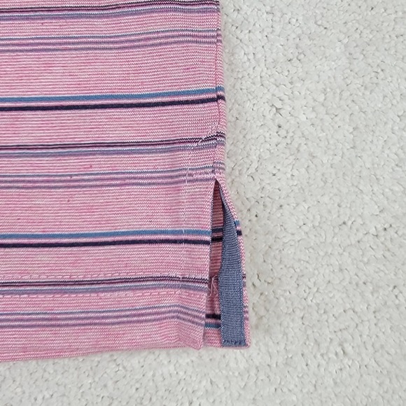 Jos. A. Bank Reserve NEW Mens XL Pink Striped Traditional Fit Cotton Polo Shirt - Picture 6 of 10